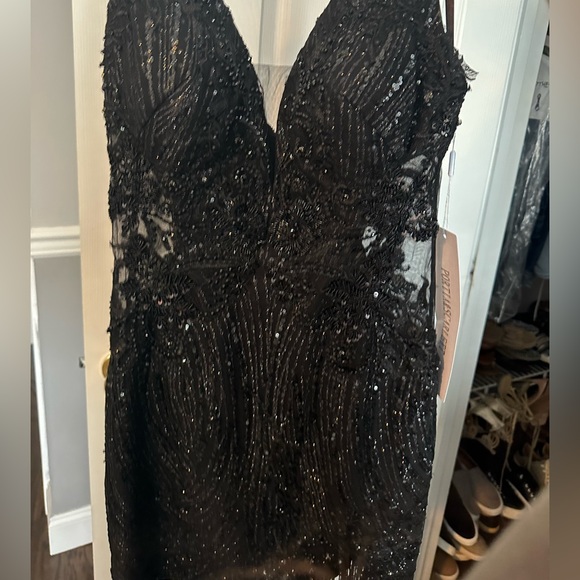 Black short prom, homecoming, birthday dress - Picture 9 of 11